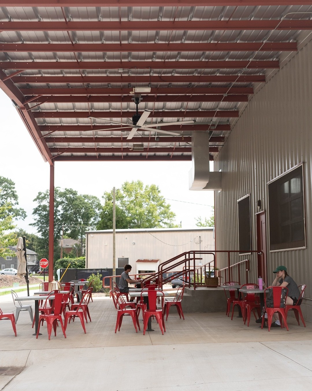 As the temperatures start to lower, we have space heaters and Solo Stoves so you can continue to enjoy our outdoor seating!