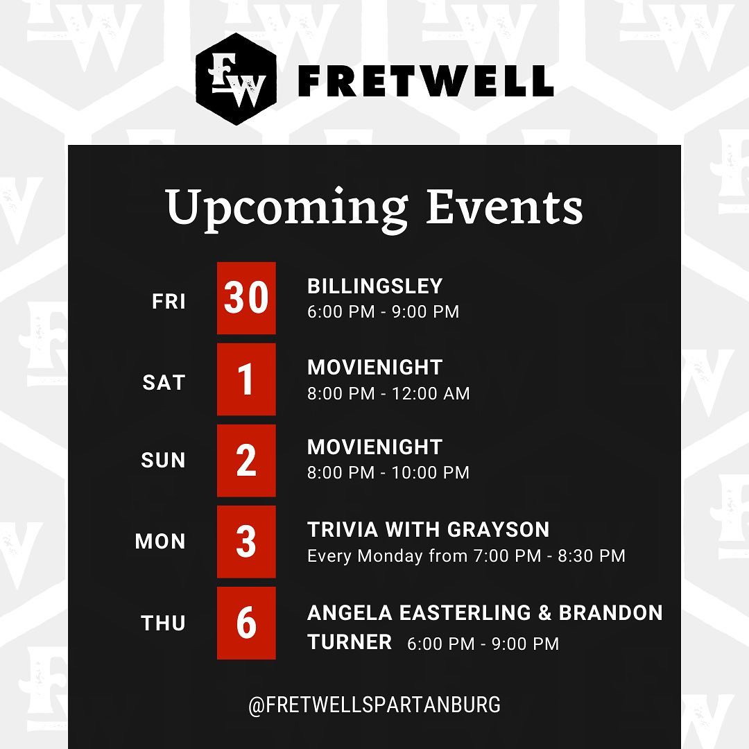 This week at Fretwell is going to be a blast. Cooler temps are here and outside is where you want to be!