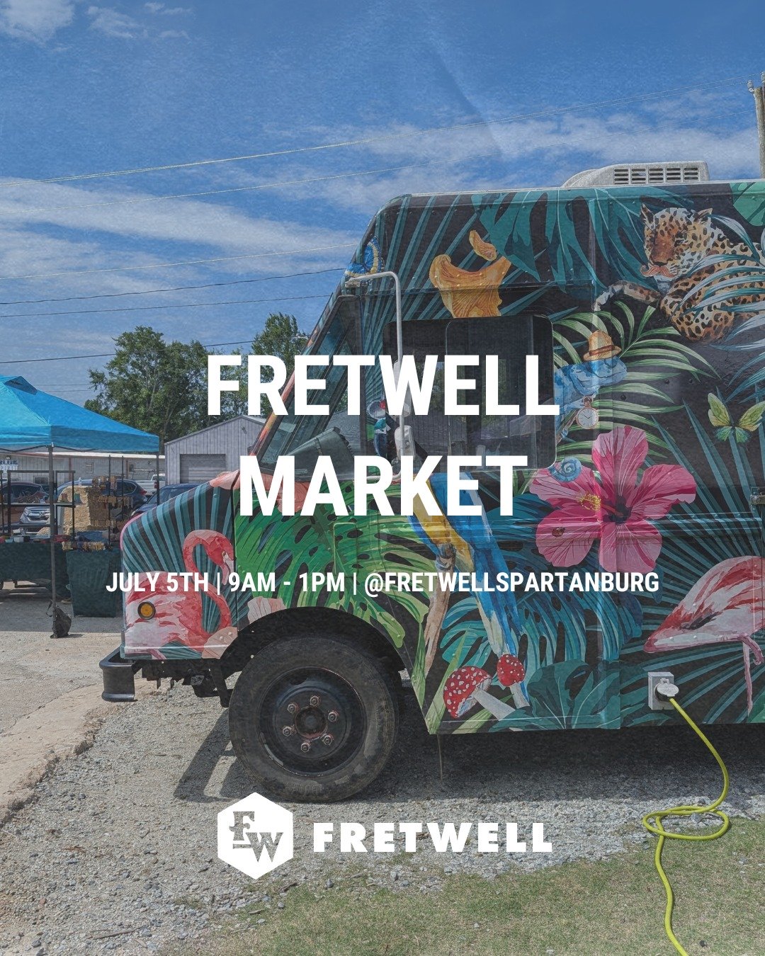 We'll be closed tomorrow, July 4th, for Independence Day. But fear not, we'll be back with a fresh brew, your favourite snack, live music, and more on Saturday, July 5th. 

This Saturday: 
Fretwell Market 9 am - 1 pm
UPDATED: Live music by Fay Bullard 6 - 9 pm

@fretwellmarket #spartanburgmarket #freshmarket #spartanburgevents