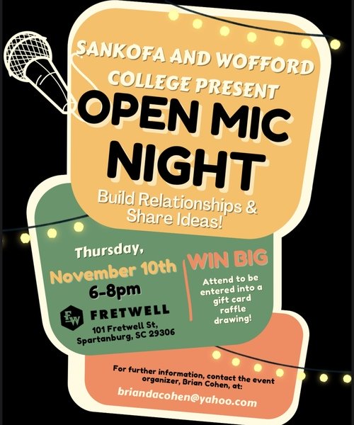 Wofford Community Open Mic Night